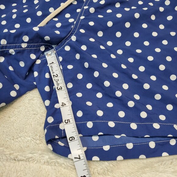 Vintage Polo Ralph Lauren Blue White Polka Dot Swimsuit Swim Trunks Men XXL - Picture 6 of 12